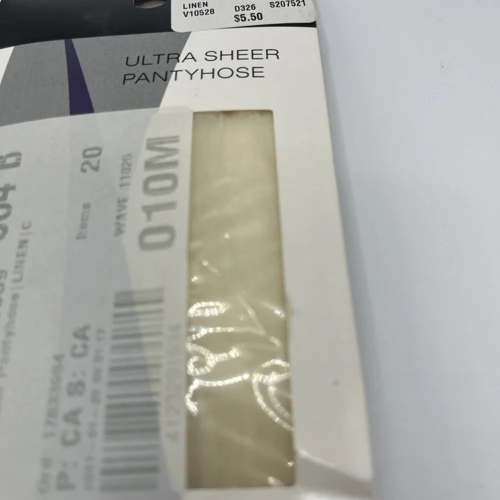 Lot of 2 New Pairs of Catherine's Ultra Shear Women's Pantyhose Size C Linen